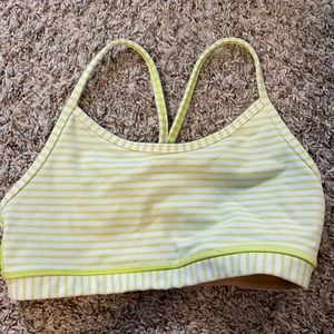Women’s lululemon sports bra size 6 lime stripe